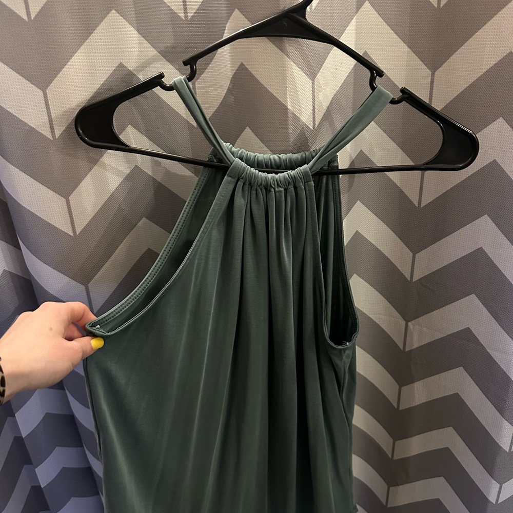 Elegant Green Halter Top